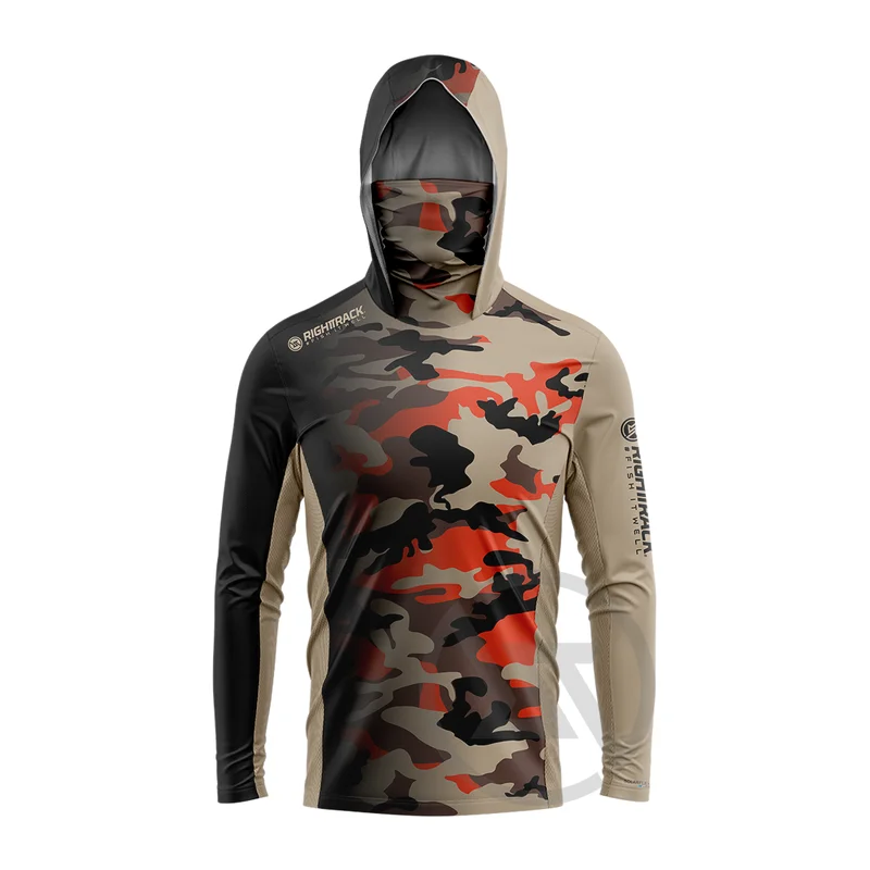 Outdoor Hunting Hoodie - RIGHTTRACK Mask Hoodies Fishing Clothing UPF50