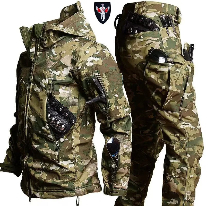 Soft Shell Camouflage Jacket M - Outdoor Hunting Hoodie review and price