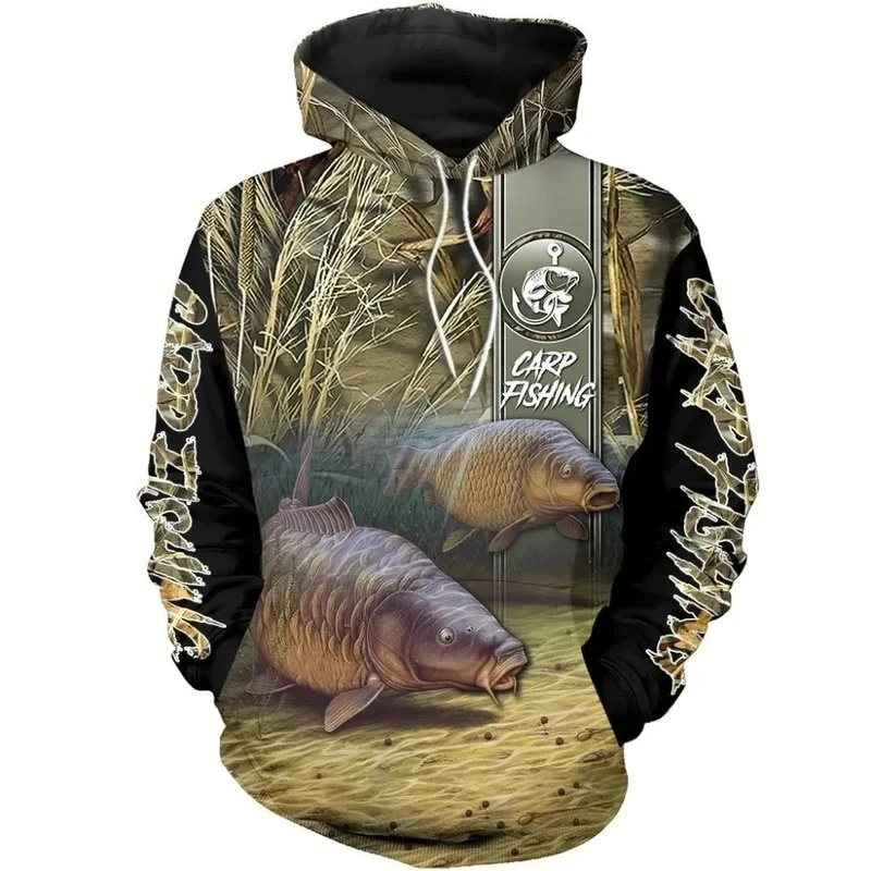 New 3D Printing CARP Fishing P - Outdoor Hunting Hoodie review and price