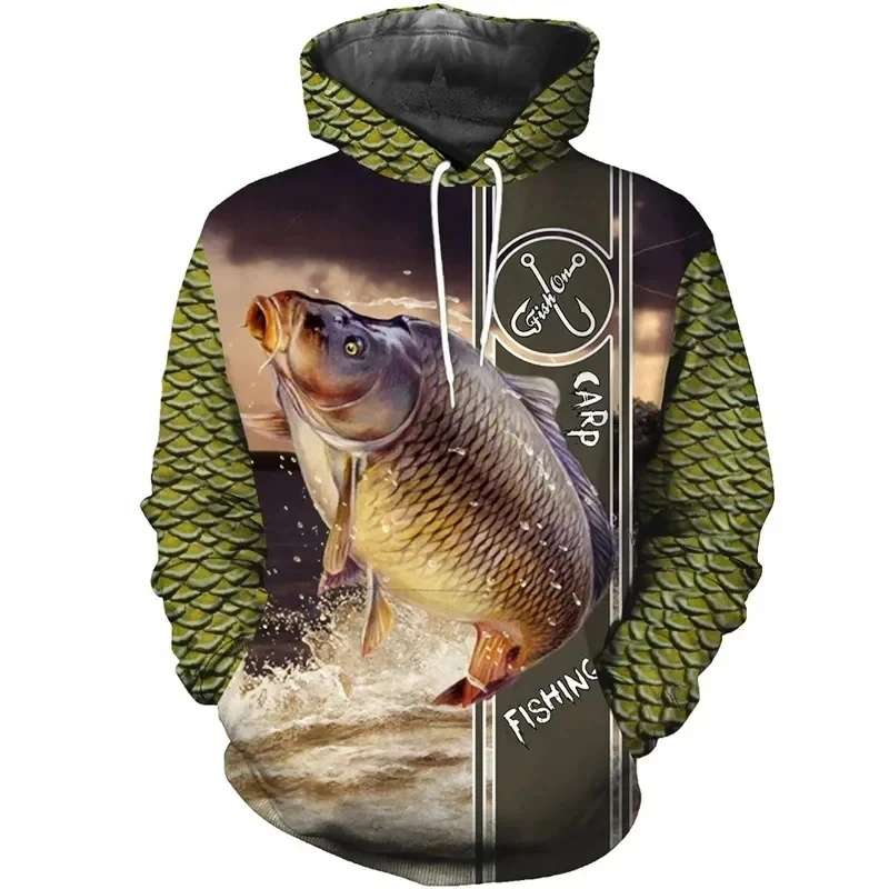 New 3D Printing CARP Fishing P - Outdoor Hunting Hoodie review and price