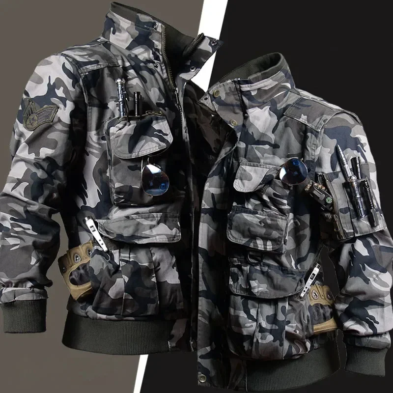 Mens Camouflage Set Multi Pock - Safari Outdoor Hunting Jackets review and price