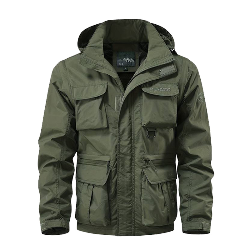 Detachable sleeve windproof ho - Safari Outdoor Hunting Jackets review and price